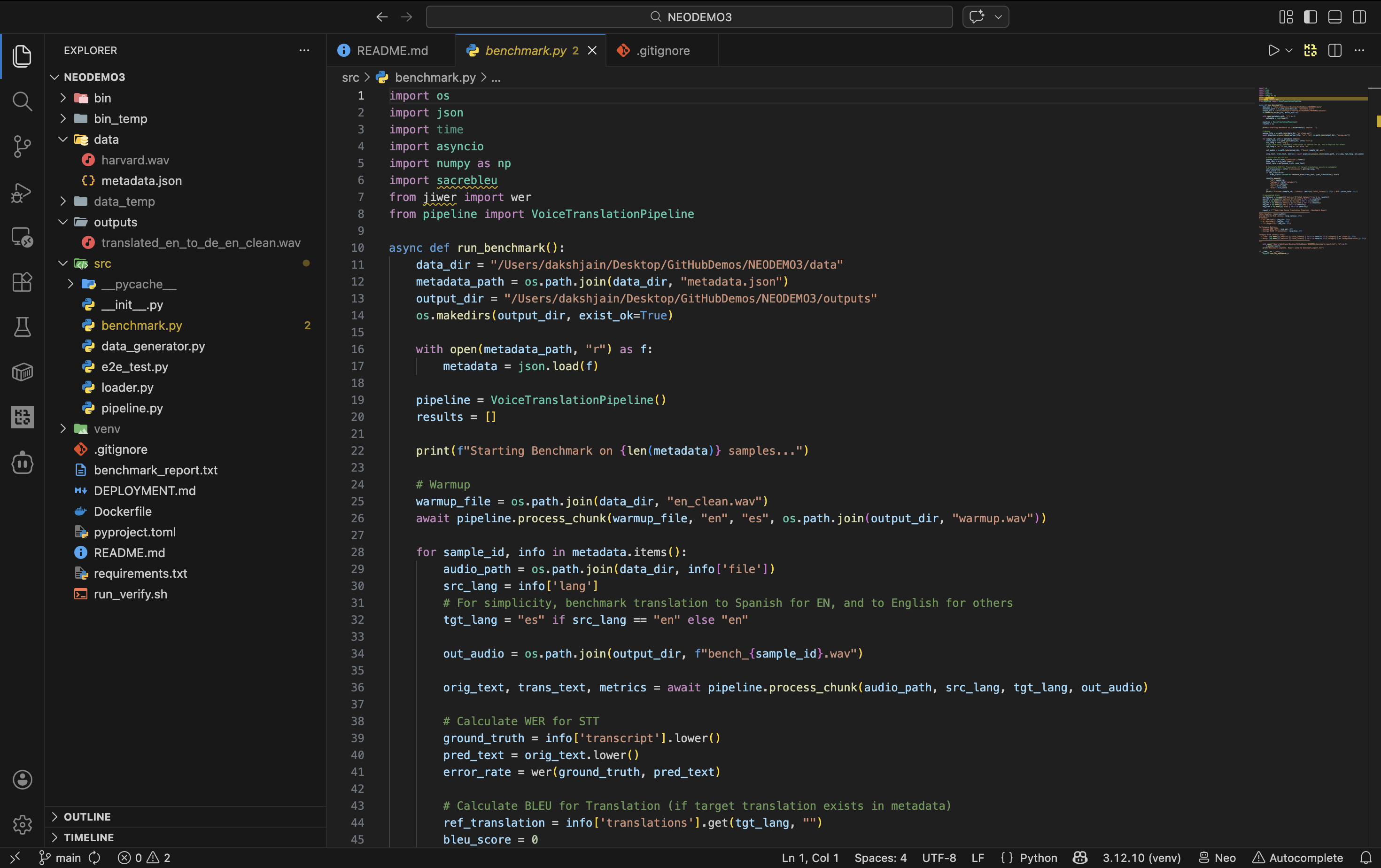 Voice Translation Pipeline